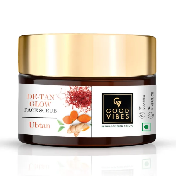 Good vibes de-tan glow face scrub ubtan