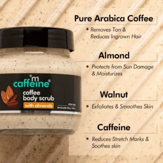 Mcaffeine coffee body scrub with almond