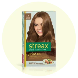 Streax cream hair colour 7.3 Golden blonde