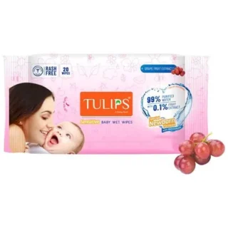 Baby Wet Wipes 20 Wipes (New born) with Grapefruit Extracts