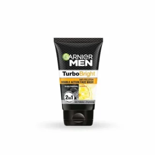 Garnier Men Turbo Bright Anti Pollution Double Action Face Wash - 150g