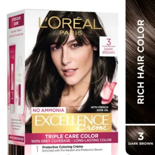 Loreal paris excellence hair colour 3 dark brown