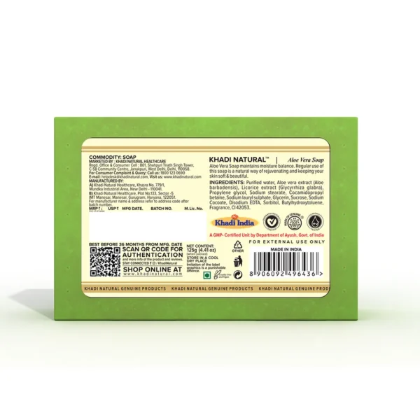 Khadi Natural Aloe Vera Soap 125g next