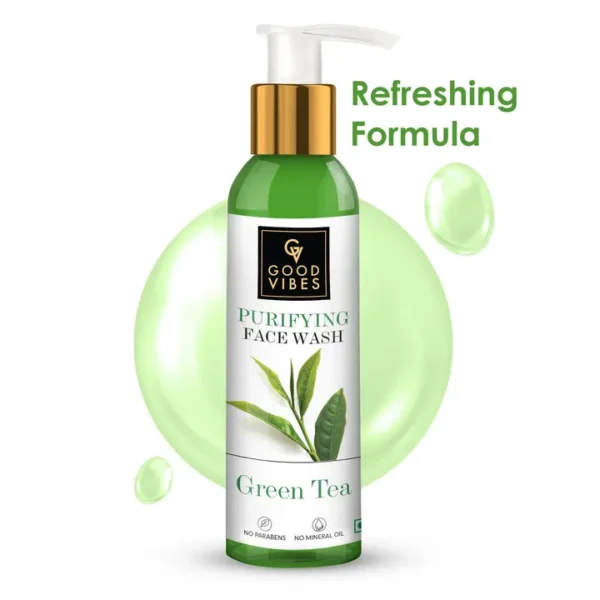 Good vibes green tea purifying face wash For Oil Control And Prevents Acne